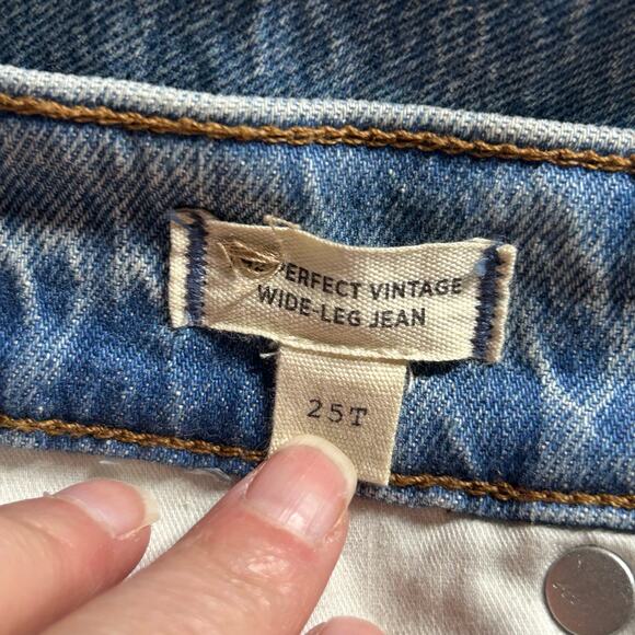 Madewell Women's The Perfect Vintage Wide Leg Medium Wash Jeans 25 T Tall NWOT - Picture 9 of 10